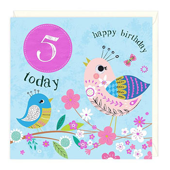 Card 5 Today Colourful Birdies